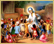 Saibaba was very fond of children. He used to spend part of his day in playing, chit-chatting or humoring with the children of the village.....