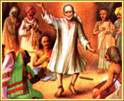 Saibaba in the company of devotees and fakirs used to dance and sing in divine bliss, with small tinklets tied around his ankles. Songs he song were mostly in Persian or Arabic or sometimes some popular songs of Kabir