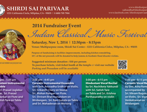 Indian Classical Music Festival – Fundraiser Event 2014